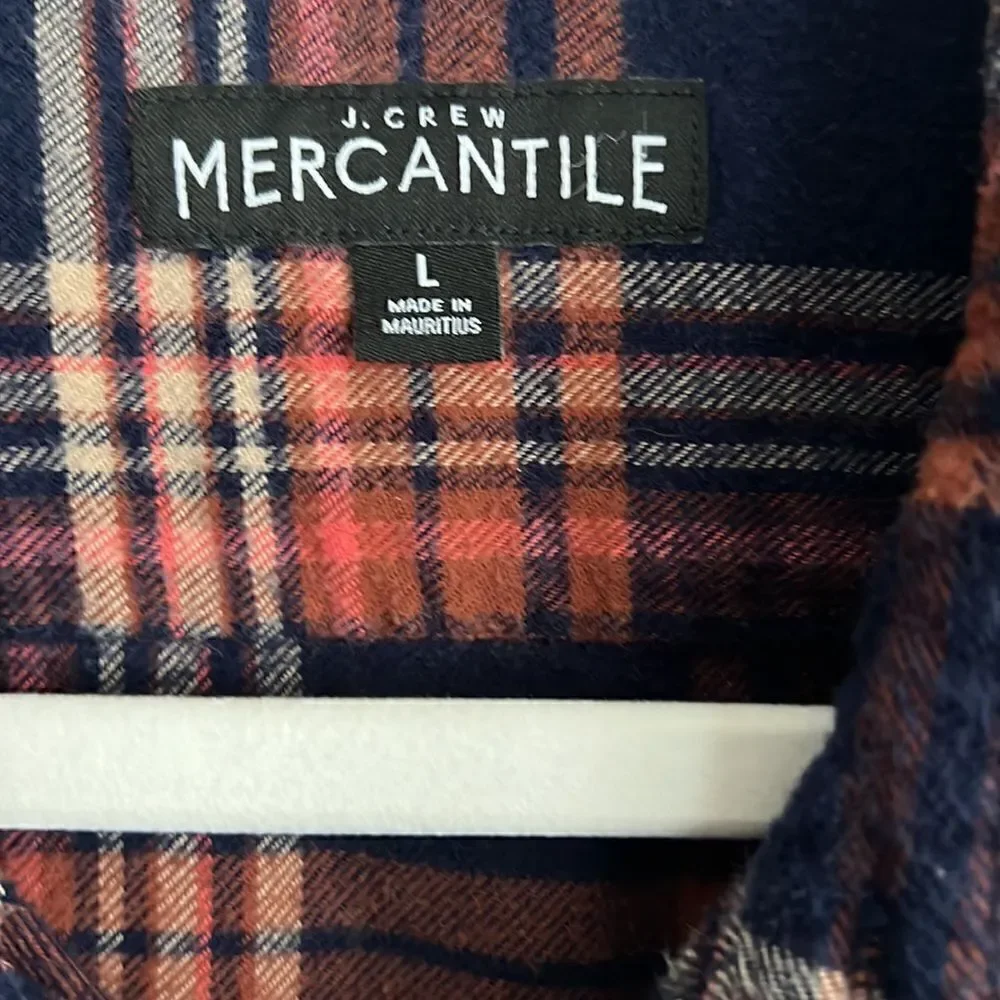 J Crew Men’s L flannel shirt Fall Cozy Autumn casual